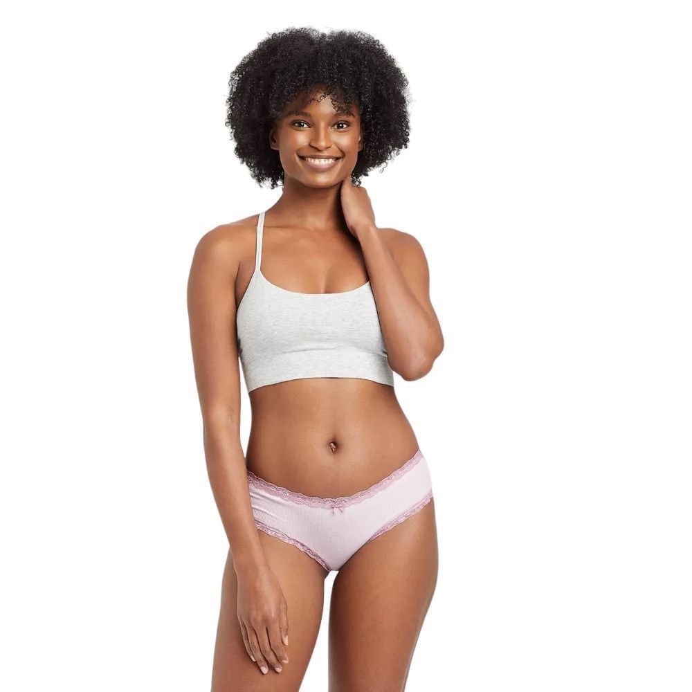 Women's Cotton Ribbed Hipster Underwear - Auden™ Size M